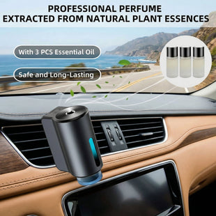 Car Air Freshener Diffuser Smart Car Air Freshener Car Diffuser Air Freshener with Three Adjustable Modes Aromatizante Para Carro with 3pcs Essential Oil Car Fresheners Long Lasting