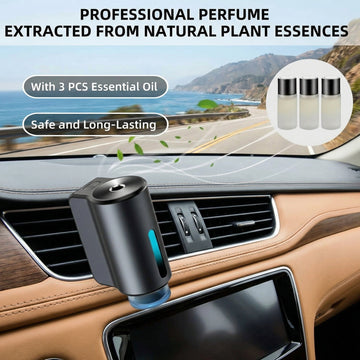 Car Air Freshener Diffuser Smart Car Air Freshener Car Diffuser Air Freshener with Three Adjustable Modes Aromatizante Para Carro with 3pcs Essential Oil Car Fresheners Long Lasting - 0