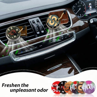 14 Pieces Car Air Freshener Record Player Air Fragrance Diffusers Clips Retro Style Included 2pcs Record Player Car Vent Clip 12 Pieces Aromatherapy Tablets Aromatherapy Replacement Pads