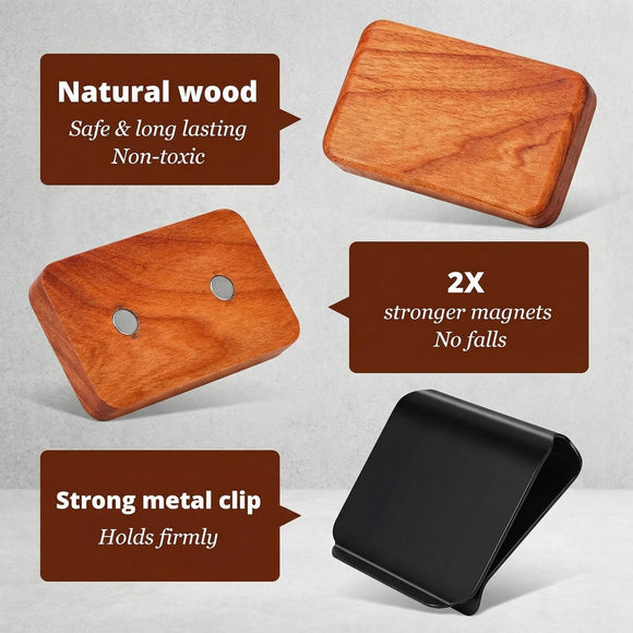 Car Air Freshener - Wood Air Freshener - Car Odor Eliminator for Visor Clip-Variety Scent Refill Vehicle Scent Diffuser for Cabin Truck & SUV - Pack of 3 (Teak-Amber-Cabana)-CLIP INCLUDED