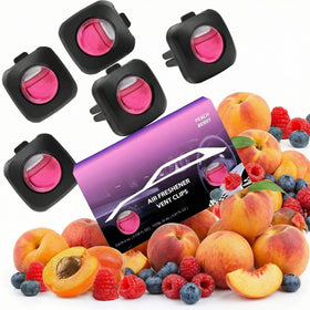 Car Air Fresheners Peach Berry 6-Pack 4ml Each Car Air Freshener vent clips Long Lasting Air Freshener Car Fresheners Odor Eliminator