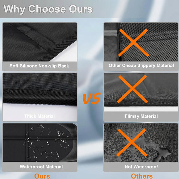 Car Seat Protector Auto Car Seat Protectors Baby Carseat Waterproof Durable 600D Fabric for Child Baby Car Seat Mat Vehicle Pet Cover 2 Storage Pockets (1 Pack)