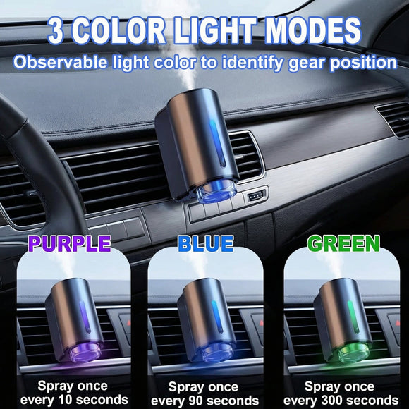 Smart Car Air Freshener Car Air Freshener Diffuser Rechargeable Cars Aroma Diffuser 3 Levels of Adjustable Intelligent Cars Diffuser with 3 Bottles of Cologne