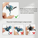 Bling Wyvern Car Air Freshener Vent Clips 2pcs Alloy Blue Enamel Dragon Vent Clips Car Accessories Refillable Car Diffuser with Felt Mads Coffee Fragrance Tablets-8