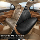 Bling Back Seat Cover Waterproof Leather Bench Rear Seat Cover Shining Diamond Truck Glitter Crystal Sparkly Rhinestone Universal Fit Armrest Automotive Kid Women Girl Black Diamond-3