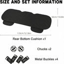 Black Back Seat Cover Rear Car Seat Cover for Cars Truck SUV Seat Covers with Storage Pocket Bottom Auto Seat Cushion Pad Mat for Most Vehicles-Black 1 Pcs-6