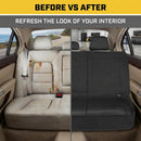 Flexfit Black Rear Seat Cover for Car SUV & Truck - Durable Canvas Material Back Car Seat Covers 60/40 Split Bench Protector - Back Seats Cover & Rear Bench Protector Interior Accessories-5