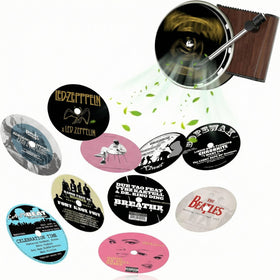 12PCS Customizable Car Air Freshener Vent Clip Pop Singer Album Cover Record Player Shape Music Lover Gifts. (Fashion)