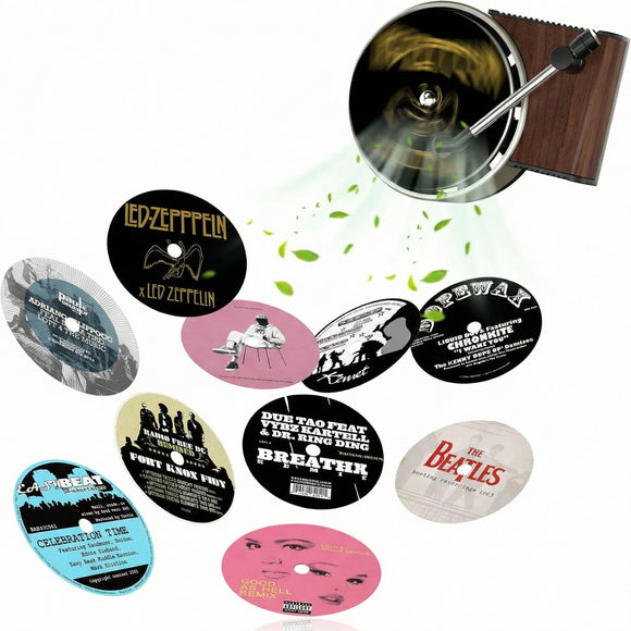 12PCS Customizable Car Air Freshener Vent Clip Pop Singer Album Cover Record Player Shape Music Lover Gifts. (Fashion)