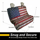 Back Seat Cover for Car Trucks Van SUV Waterproof Rear Bench Towel Seat Covers for Dogs and Kids Automotive Backseat Protector (American Flag)-2