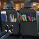 2 Pack Kick Mat Backseat Protector Back Seat Cover for Kids Car Seat Back Protectors with 2 Pocket Storage Organizer for Car SUV Minivan or Truck Seats (Black)-1
