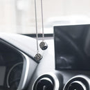 Creative Hanging Dice with Dots Car Metal Pendant Rear View Mirrors Charms Ornament (Silver)-5