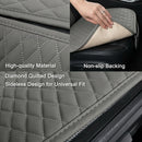 Pu Leather Car Seat Bottom Covers Protectors Include 1 Pair Front Driver Seat Pad Mat and 1 Rear Bench Cover Universal Fit 90% Vehicles Gray-7