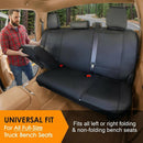 Bench Seat Cover Fits All Full-Size Silverado F-150 Ram Sierra Titan Tundra Pickup Trucks; Folding Bench or Standard Bench Seats; Premium Faux Leather Black (1370036LT)-2
