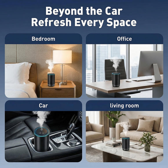 Smart Car Air Freshener Car Air Freshener Diffuser with Starry Sky Projection and 50ml Perfume Auto On/Off Intelligent 3 Mode Adjustable Rechargeable Aroma Diffuser Cologne