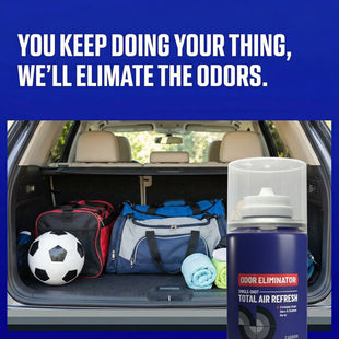 OZIUM Air Freshener Odor Eliminator 2oz Single Shot Total Air Refresh & Car Air Freshener Carbon Black 4 Pack