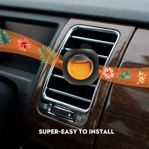Car Air Freshener Vent Clips 8 PK 6 Hawaiian 2 New Car Car Fresheners for Men Women Up to 240 Days Natural Odor Eliminator