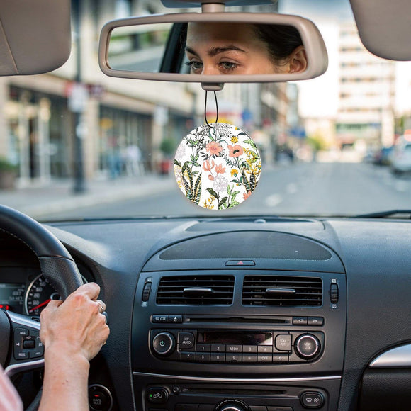Car Air Freshener - 5Pcs Boho Cute Flowers Car Interior Accessories Hanging Scents Automotive Room Decor for Women Teen Girls