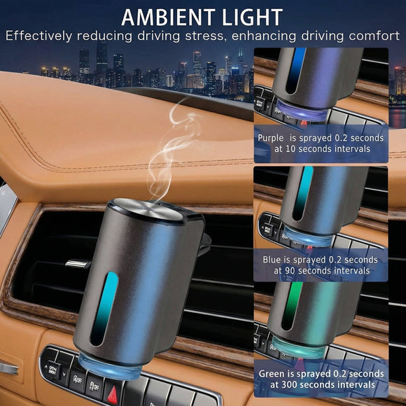 FeatWell Car Aromatherapy/Fragrance car Air fresheners/Humidifier Essential Oil Diffuser for Vehicle (Grey)