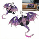 Bling Wyvern Car Air Freshener Vent Clips 2pcs Alloy Purple Enamel Dragon Vent Clips Car Accessories Refillable Car Diffuser with Felt Mads Coffee Fragrance Tablets-1