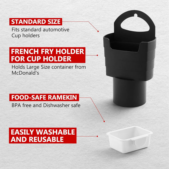 French Fry Holder and Sauce Holder Set, White Elephant Gift Idea for Adults