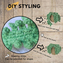 Handmade Crochet Hanging Car Air Freshener - Botanical Fern Leaf Design with 12ml Refillable Glass Essential Oil Bottle Long-Lasting Car Diffuser & Nature-Inspired Decor-3
