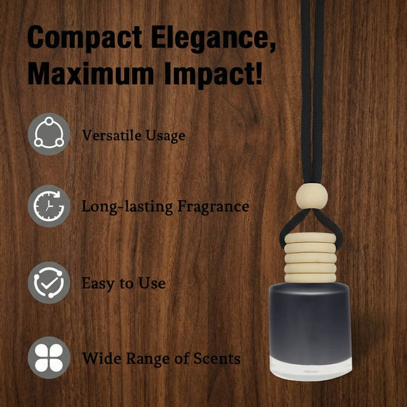 Ikeda Car Air Freshener: Hanging Smell Air Freshener | New Car Scent 10ml Hanging Decoration | Long Lasting Fragrance | With Clip | For Auto Home | 1pcs (New car)