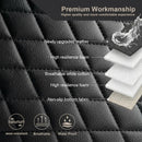 Pu Leather Car Seat Bottom Covers Protectors Include 1 Pair Front Driver Seat Pad Mat and 1 Rear Bench Cover Universal Fit 90% Vehicles Black-4