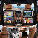 Car Backseat Organizer with table Tray 9 Storage Pockets Backseat Car Organizer with Tablet Holder Back seat Organizer for Kids Road Trip Essentials Travel (1Pack)-3