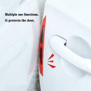8pcs Universal 3D Carbon Fiber Car Door Handle Paint Scratch Protector Sticker Auto Door Handle Scratch Cover Guard Protective Film Car Outdoor Safety Reflective Strips (Red)-5