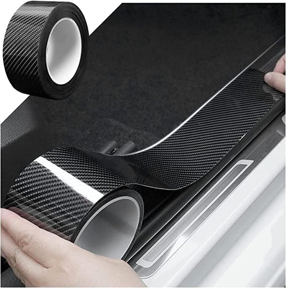 Anti Slip Car Door Entry Guard DIY Adhesive Door Sill Protector Nano Tape Films PEVA Cover Rear Trunk Edge Guard Protection Car Accessories (Black 2x196)