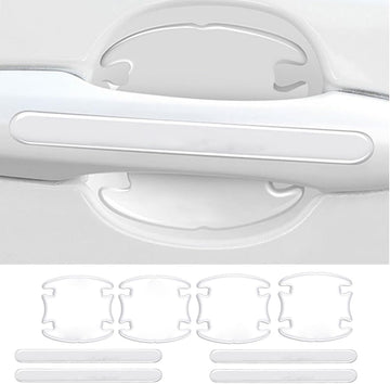 8 Pcs Car Door Handle Protector Sticker Universal Car Door Handle Protectors for Vehicles Anti-Scratches Guard Stickers Auto Door Handle Protective Film for Most Car (Transparent)