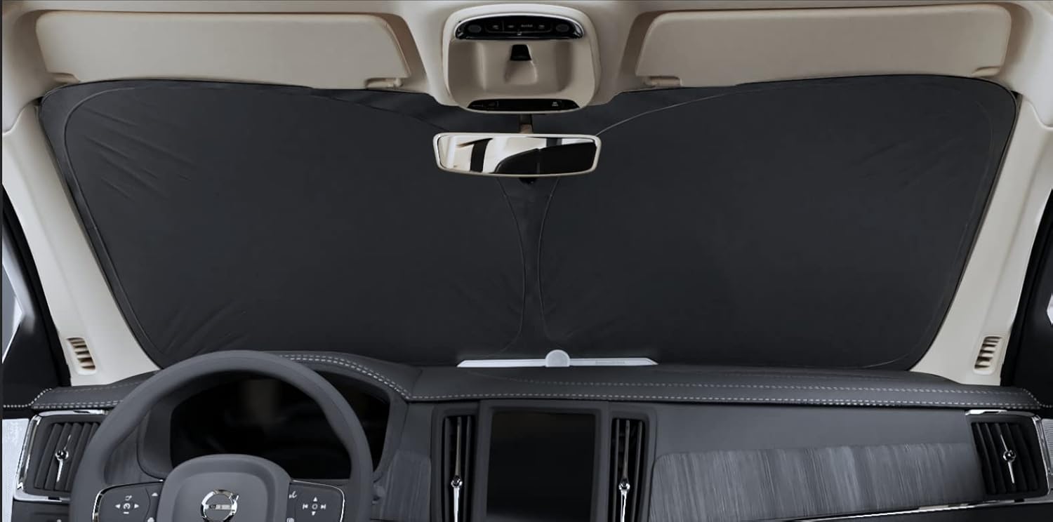 AutoTech Park Foldable Sunshade Compatible with 2025 Toyota 4runner SUV, UV Reflective and Easy Storage, Custom-fit Car Windshield  Sun Shade