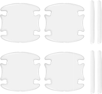 8PCS Car Door Handle Protector Transparent Bumper Trim Guard Sticker Waterproof Anti-Scratch Door Handle and Rear View Mirror Protection Film Universal for Most Car