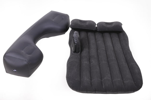 Inflatable Car Air Mattress Back Seat Bed with Air Pump Thickened Portable Car Travel Sleeping Camping Air Mattress Blow Up Bed for Car Universal SUV