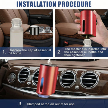 Car Aromatherapy/Fragrance car Air fresheners/Humidifier Essential Oil Diffuser for Vehicle (Red) - 0
