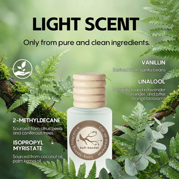 Veloz Hanging Car Air Freshener-Soft Sandal Scent Long Lasting Essential Oil Car Diffuser without Methyl Carbitol&Hexylene Glycol - 0