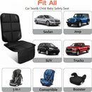 Car Seat Protector 1 Pack Car Seat Cushion Mat Thickest Padding Waterproof 600D Fabric Car Seat Covers for Non-Slip Backing Mesh Pockets for Baby and Pet (Black 1 Pack)-6