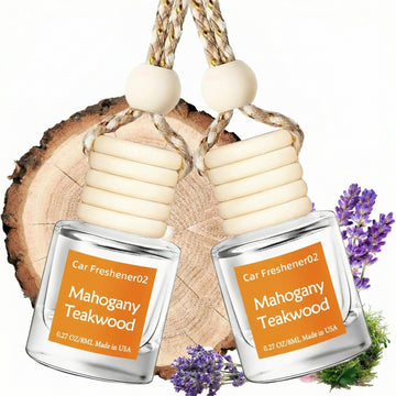 Hanging Car Air Freshener Long Lasting Scent Cute Air Fresheners for Women 2 Pack Non-Toxic Essential Oil Diffuser Made in USA