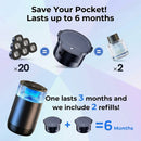 Hitolza Smart Car Air Fresheners Ambient Light & Mist Fragrance Auto On/Off Car Air Freshener Diffuser Adjustable Intensity Lasts 6 Months Built-in Battery Premium Scents Refill X2 - Mystic Ice-5