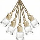 ESEWALAS 5PCs Hanging Car Air Freshener Empty Glass Perfume Bottlespendant Bottle Air Freshener Pendant-1