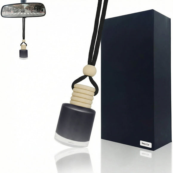 Car Air Fresheners for Men | 10ml Air Freshener | Strong Perfume Hanging Diffuser with Odour Eliminaor Technology | Car Accessories | Car Scents Air Fresheners by Ikeda (Square New Car)