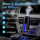 Smart Car Air Freshener Diffuser Auto On/Off Aromatherapy Diffuser with 3 Scent Modes USB Rechargeable Vent Clip 6 Essential Oil Refills Included Long-Lasting Fragrance Car Decor & Gift-5