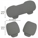 Pu Leather Car Seat Bottom Covers Protectors Include 1 Pair Front Driver Seat Pad Mat and 1 Rear Bench Cover Universal Fit 90% Vehicles Gray-8