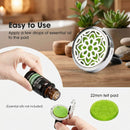 Car Diffuser Vent Clip - 30mm Aromatherapy Essential Oil Car Diffuser Vent Clips with 36 Refill Pads (3 Lotus Vent Clips Metal)-5