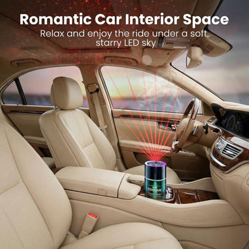 Car Air Freshener Car Diffuser with RGB Ambient Light & Starry Ceiling 4 Smart Scent Modes 120-Day Runtime Auto On/Off USB-C Rechargeable Cologne-Inspired Fragrance 120ML - 0