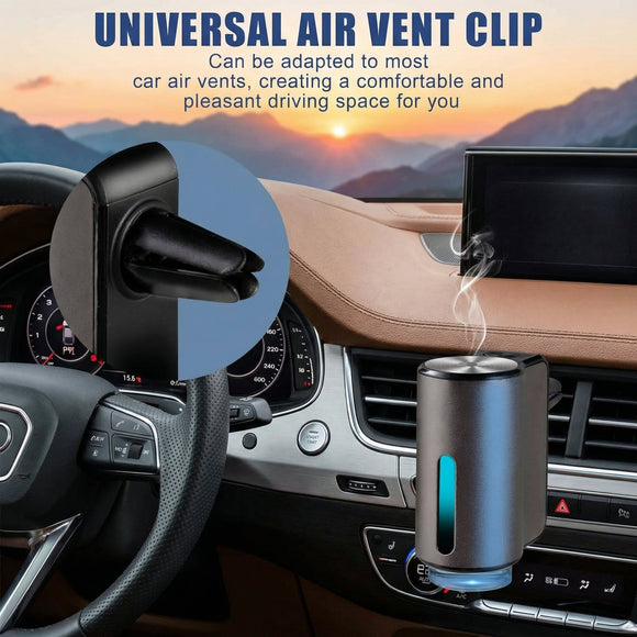 FeatWell Car Aromatherapy/Fragrance car Air fresheners/Humidifier Essential Oil Diffuser for Vehicle (Grey)