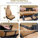 Car Backseat Organizer with Touch Screen Tablet Holder 9 Storage Pockets Protectors Kick Mats Travel Accessories for Kids-Black-5