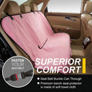 Back Seat Cover for Car Trucks Van SUV Waterproof Rear Bench Towel Seat Covers for Dogs and Kids Automotive Backseat Protector (Pink)-8