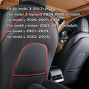 for Tesla Accessories Seat Back Kick Protectors for Kids Kick Mats Leather Back Seat Cover Protect from Mud Stains Scratches Fit for Model Y X S 3 (2PCS)-4